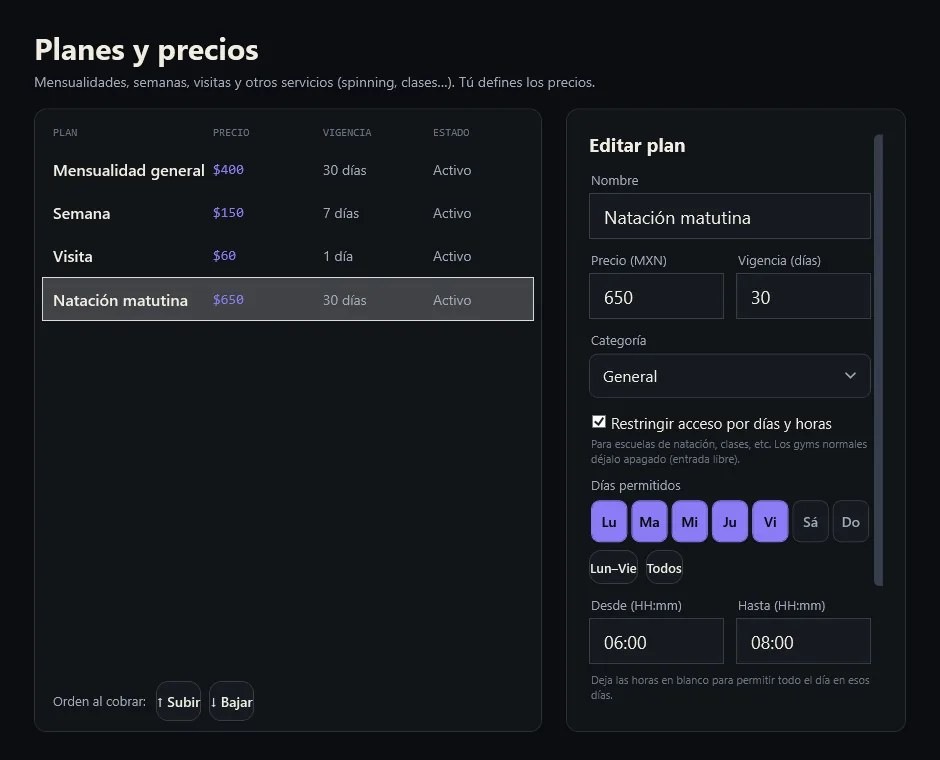 Planes de membresía en Entrea